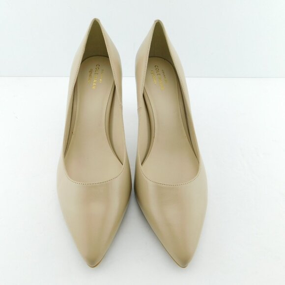 Unworn COLE HAAN Beige Nude Leather Classic Pump Heels 10 C Wide - Picture 3 of 7